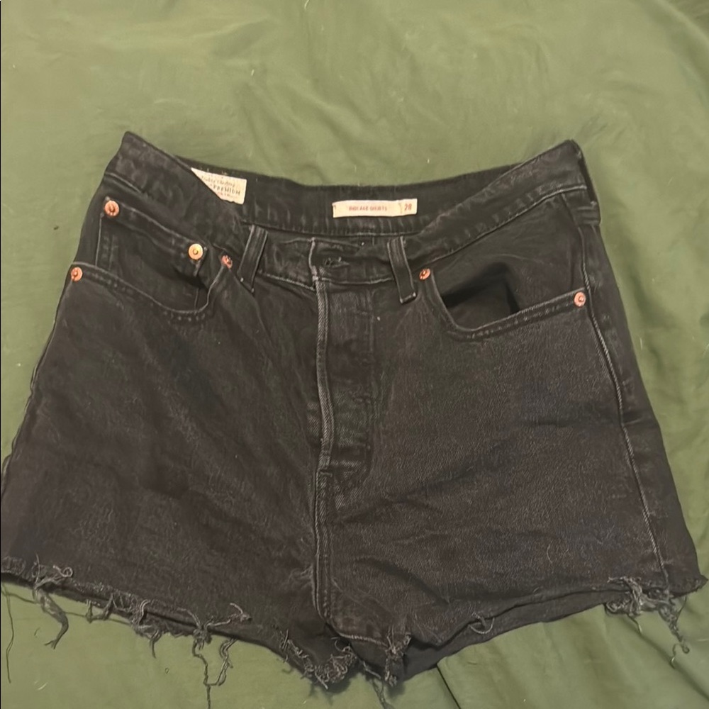 Black Denim Levi’s Shorts